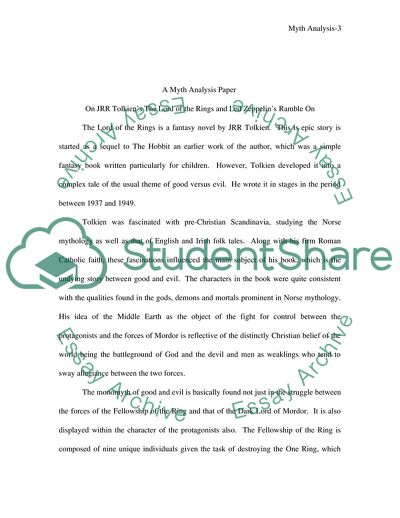 Good and Evil in Tolkiens Lord of the Rings and Zeppelins Ramble On