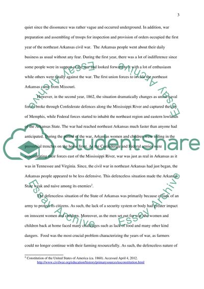 Daily Life In Northeast Arkansas During The Civil War