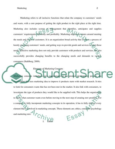 Marketing Concepts of Tesco