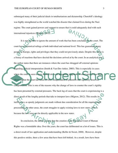 The European Court of Human Rights