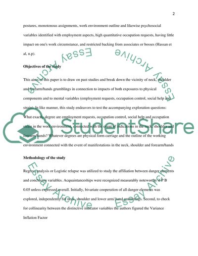 Physical and Psychosocial Danger Components