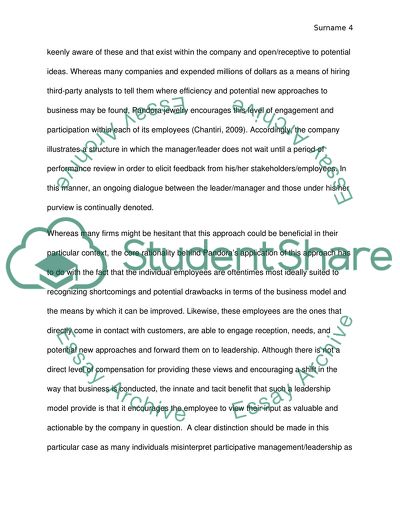 Pandora: A Human Leadership and Motivation