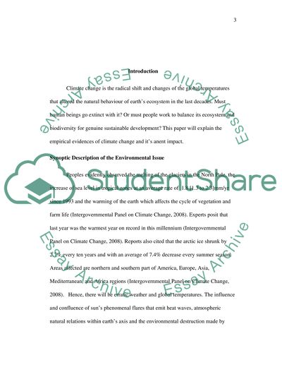 Empirical Evidence of Climate Change