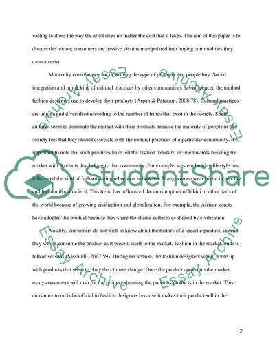 Consumer society essay