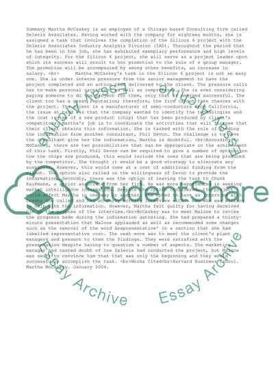 Martha McCaskey as an Employee