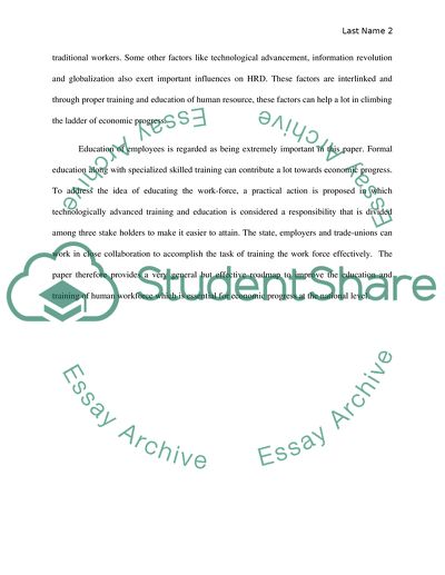 Any article related to human resources development