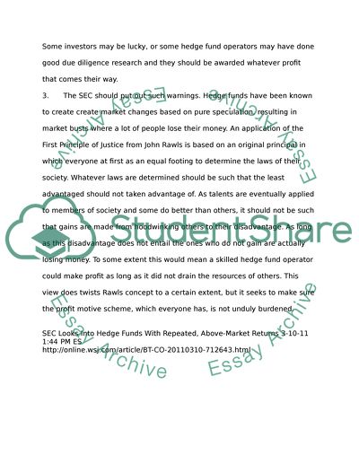 Close Look at Hedge Funds