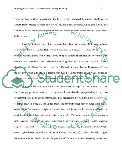 Critical Infrastructure Security and Policy