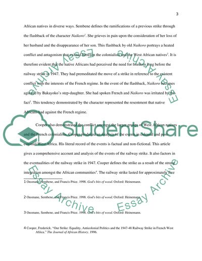 African history- railway strike in west French Africa