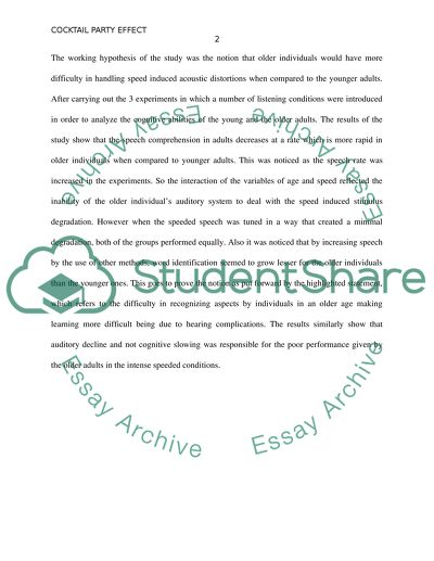 Cocktail party effect