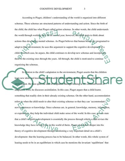 Cognitive Development Theories