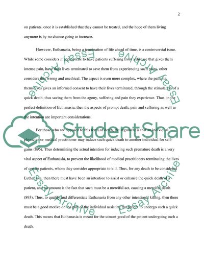 Circumstances That Lead to Euthanasia