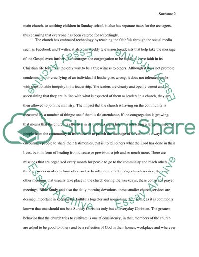 The Culture and Social Structure of the Church