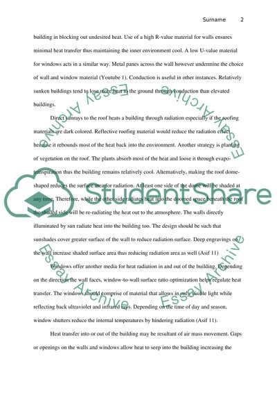 Passive cooling and ventillation
