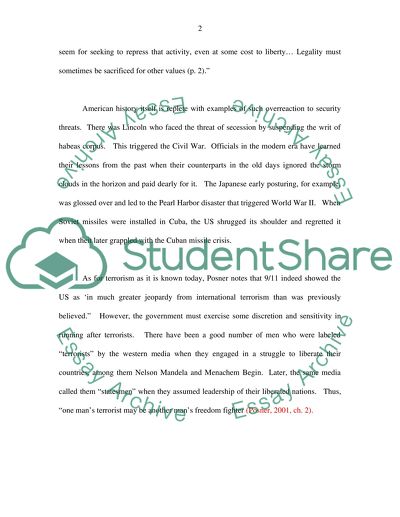 Danger from Terrorism