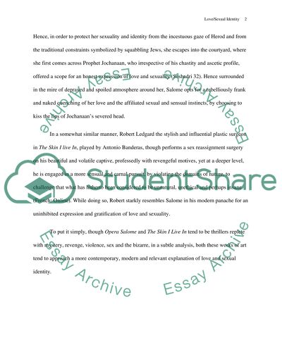 A Quest for Love and Sexual Identity