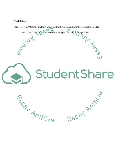 Obama on Soldiers who Posed with Afghan Corpses