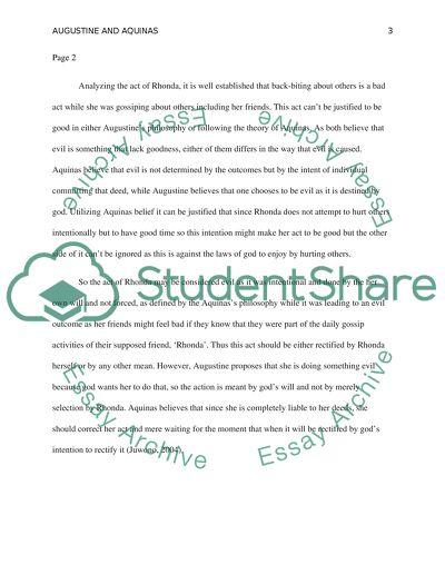 Augustine and Aquinas