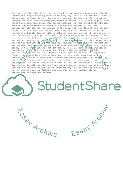 Microsoft and Apple: External Environment