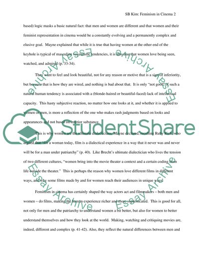 Critique of Feminism in American Cinema