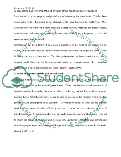 Capitalism and Marxism