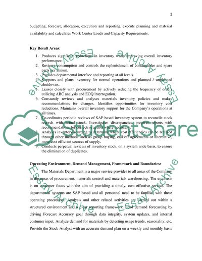 Job Description: MRP Controller