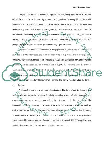 Harold Lasswells theory of the socialization