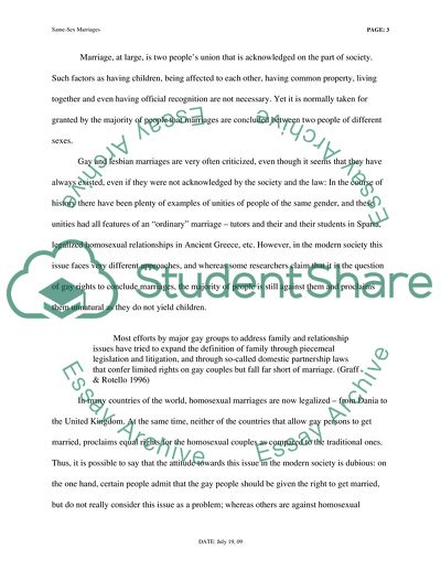 The Evolution of Views upon Gay Marriages