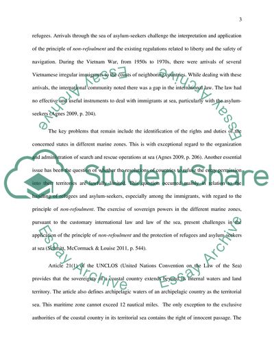 The Principle of Non-Refoulement at SEA and the Asylum-Seekers