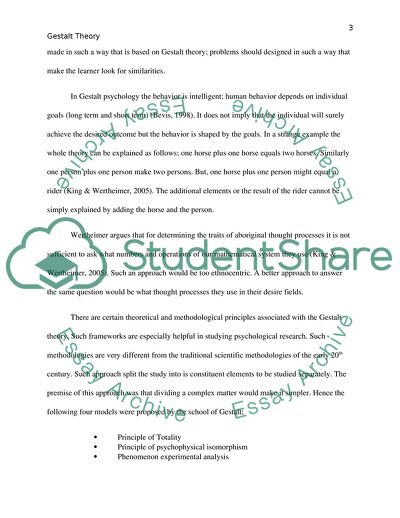 Max Wertheimer Gestalt Theory