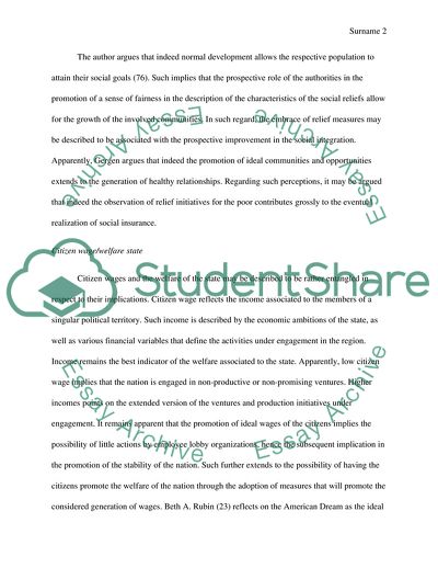 Poor Relief and Social Insurance