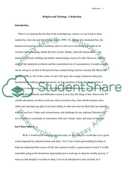 religion reflection paper college essay