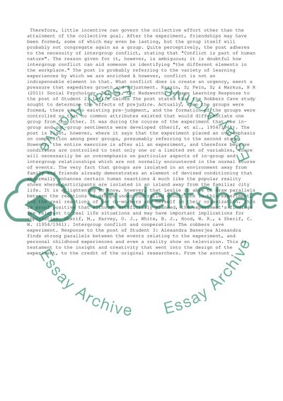 Response to the Post of Student 1: Brandon Beaver