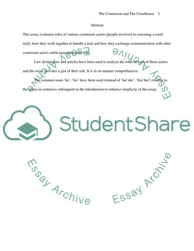 The Courtroom and The Courthouse