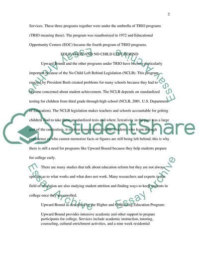 Upward Bound: TRIO