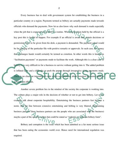 Dilemmas Surrounding Issues of Corruption that May be Faced by Multinational Corporations