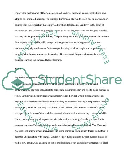 Self-Managed Learning