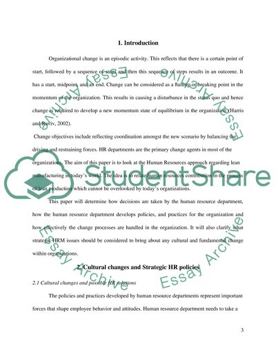 Human Resources Approach Regarding Lean Manufacturing