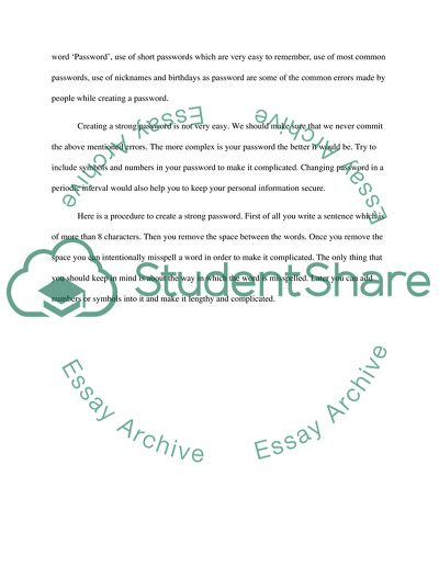 Expanding on How to Create a Strong Password