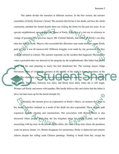 Comparison between A rose by Emily and The Dead