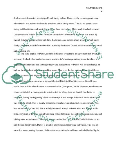 The Relationship with Daniel