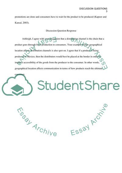 DISCUSSION QUESTIONS