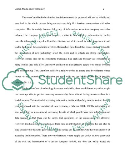 Crime, Media and Technology