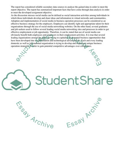 The Effects of Social Media on Employment