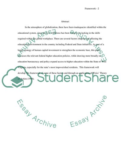 Federal Higher Education Policy Framework