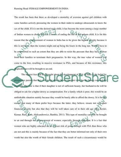 How Could Female Empowerment Lower Female Selective Abortions in India