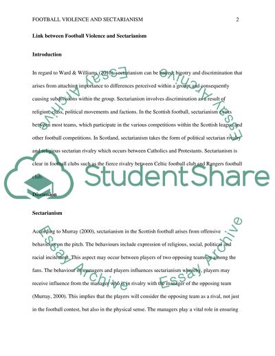 To what extent are football violence and sectarianism linked