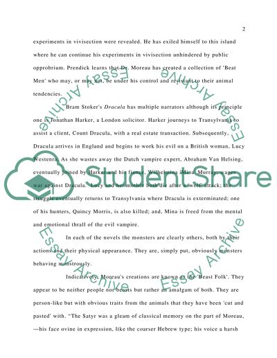 The Gothic Monster and Victorian Morals