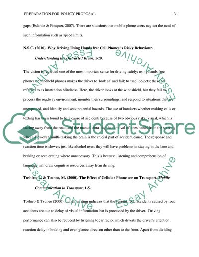 Preparation for Policy Proposal