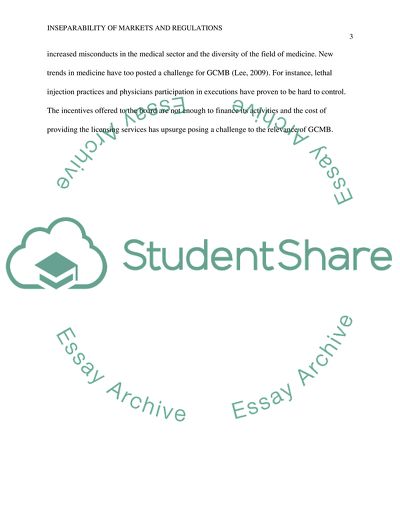 The Inseparability of Markets and Regulations - Georgia Composite Medical Board